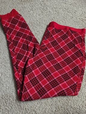 Victoria's Secret Red Plaid Pajama Pants Sz L